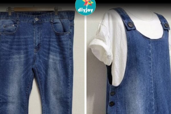Finished How To Upcycle Old Jeans Into Dress Apron, a completed DIY project