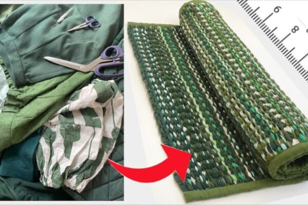 Finished How to Weave Rug From Old Clothes, a completed DIY project