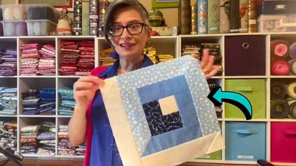 Finished Impossible Spiral Quilt Block, a completed DIY project