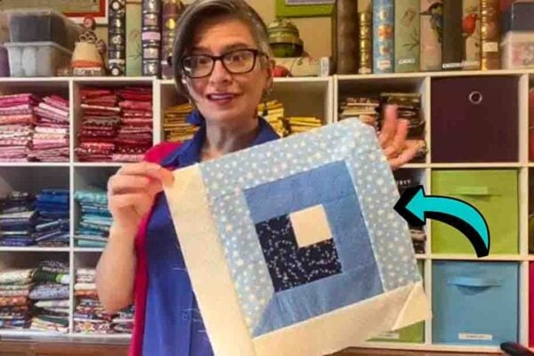 Finished Impossible Spiral Quilt Block, a completed DIY project