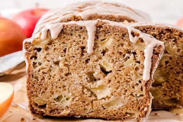 Instant Pot Apple Bread, homemade and freshly served