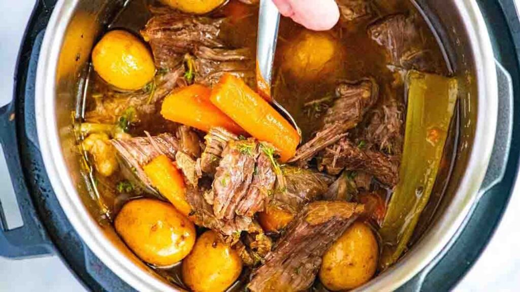 Easy Instant Pot Roast, homemade and freshly served
