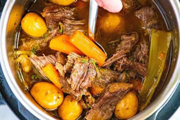 Easy Instant Pot Roast, homemade and freshly served