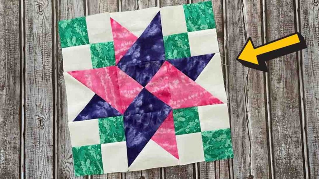 Finished Isabella Star Quilt Block, a completed DIY project