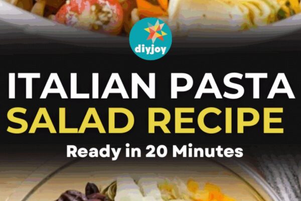 Italian Pasta Salad Ready in 20 Minutes, homemade and freshly served