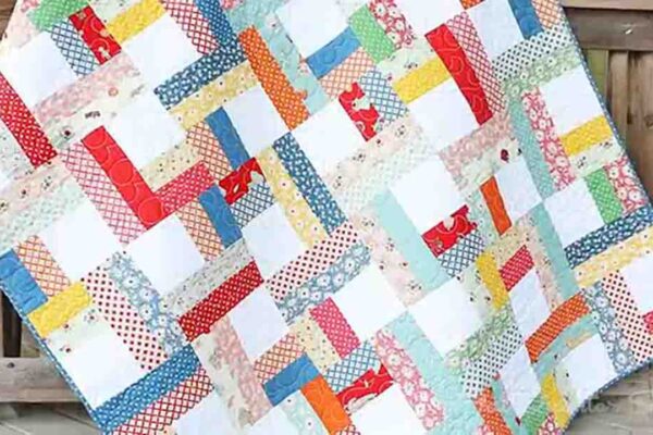 Jelly Roll Twist Quilt, homemade and freshly served