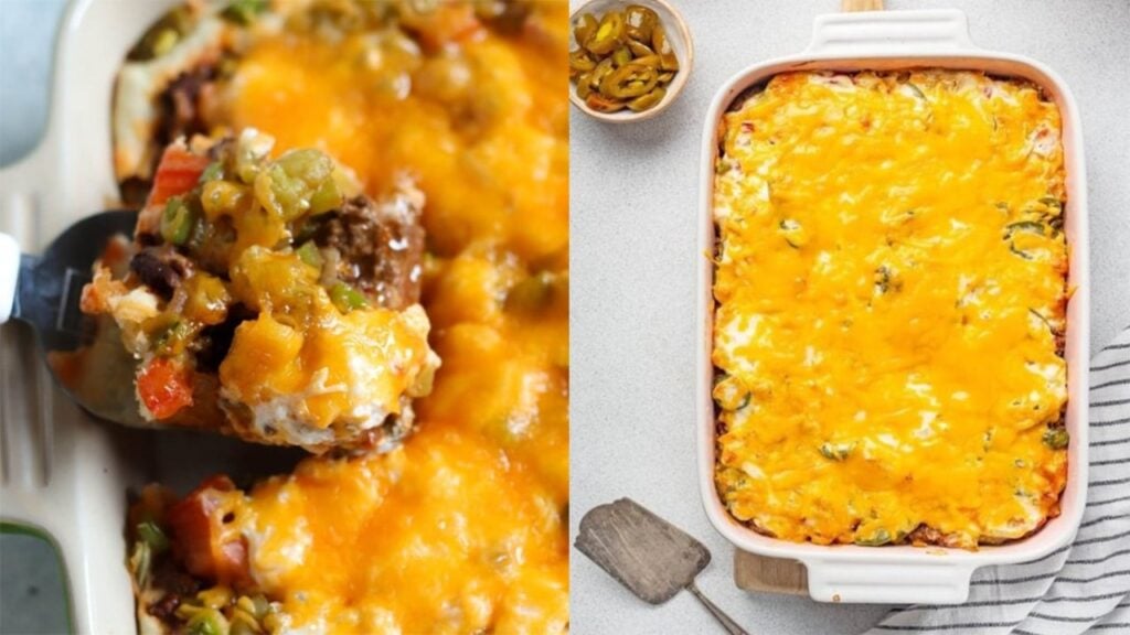 John Wayne Casserole, homemade and freshly served