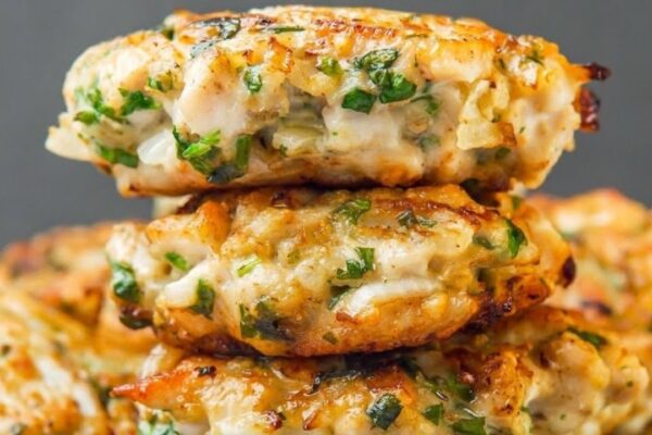 Juicy and Tender Chicken Patties, homemade and freshly served