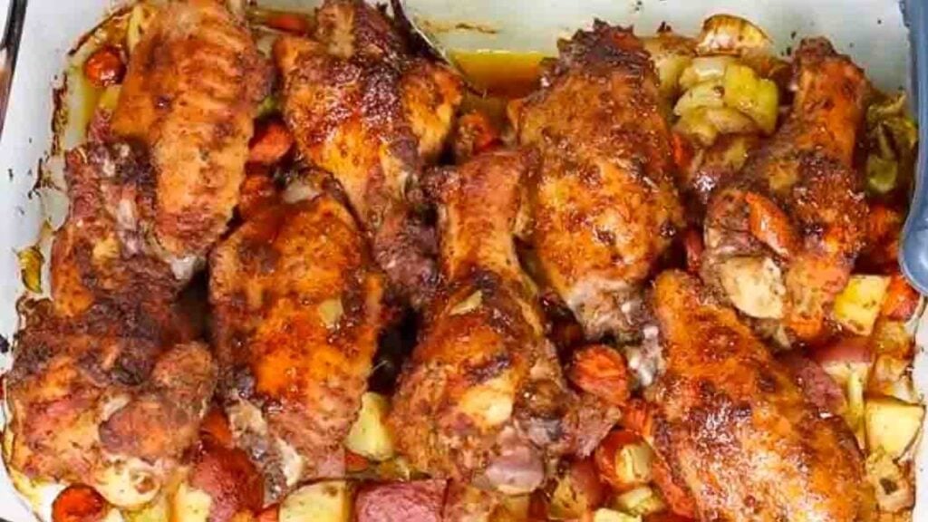 Juicy Baked Turkey Wings, homemade and freshly served