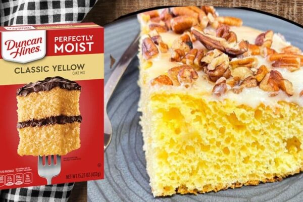 Kentucky Butter Poke Cake (Southern Dessert), homemade and freshly served