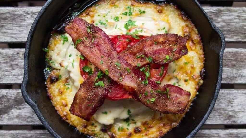 Kentucky Skillet Hot Brown Sandwich, homemade and freshly served