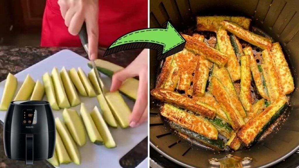 15-Minute Keto Air-Fried Zucchini, homemade and freshly served