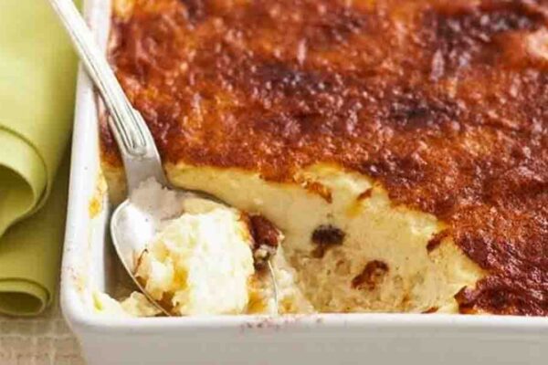 Keto Baked Custard, homemade and freshly served