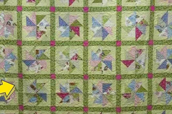 Finished Kindred Pinwheels Quilt, a completed DIY project