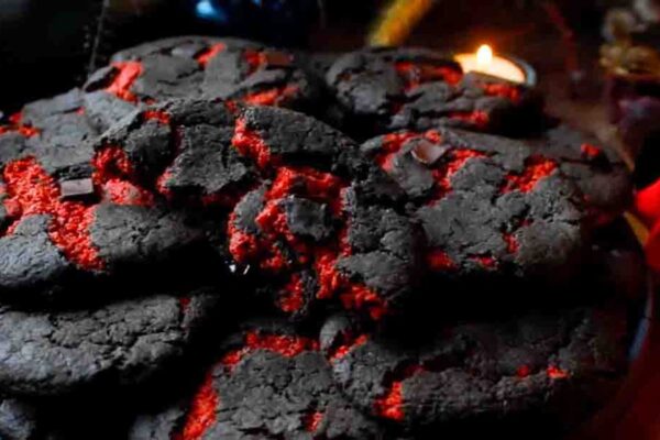 Lava Monster Cookies, homemade and freshly served