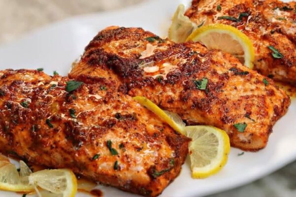 15-Minute Lemon Butter Baked Salmon, homemade and freshly served