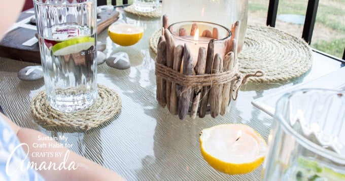 DIY Candle Ideas - Lemon Lime Votive Candles - Citrus Tea Light Favors