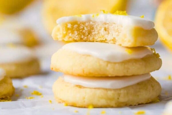 7-Ingredient Lemon Meltaway Cookies, homemade and freshly served