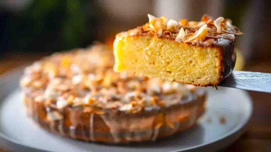 Lemon Olive Oil Cake, homemade and freshly served