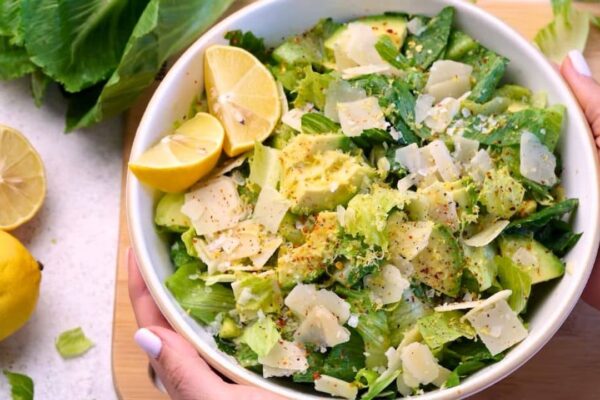 Lemon Parmesan Salad, homemade and freshly served