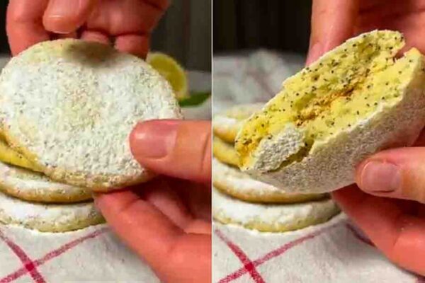 Lemon Poppyseed Cookies, homemade and freshly served
