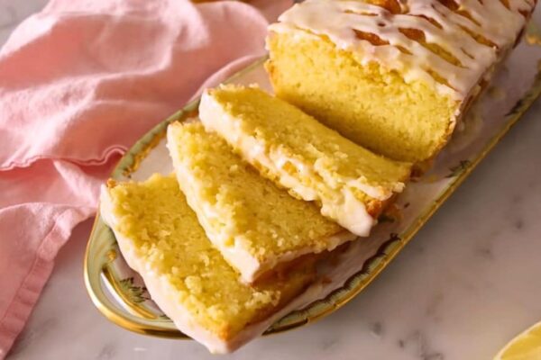 Amazing Lemon Pound Cake, homemade and freshly served