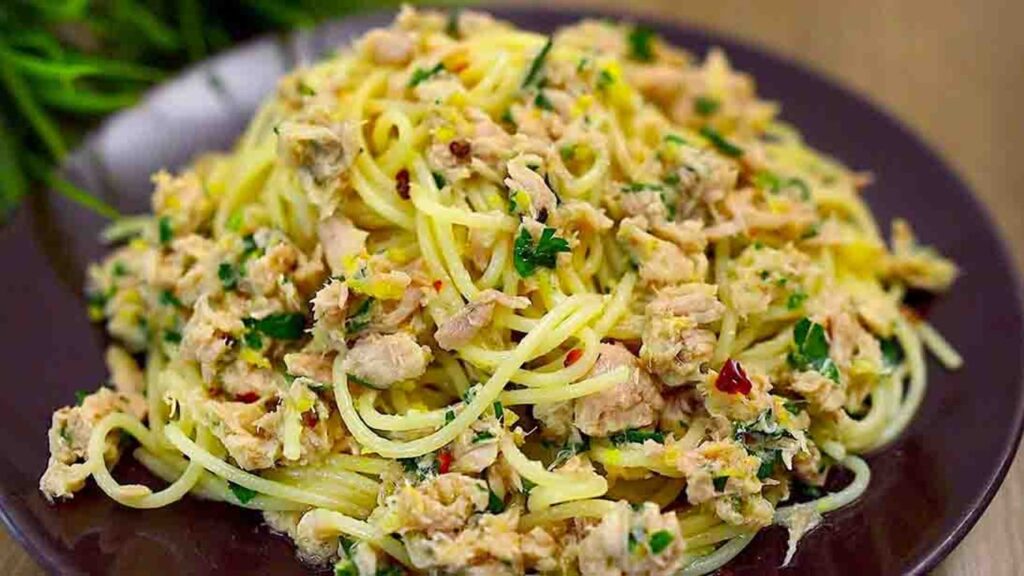 Lemon Tuna Pasta, homemade and freshly served