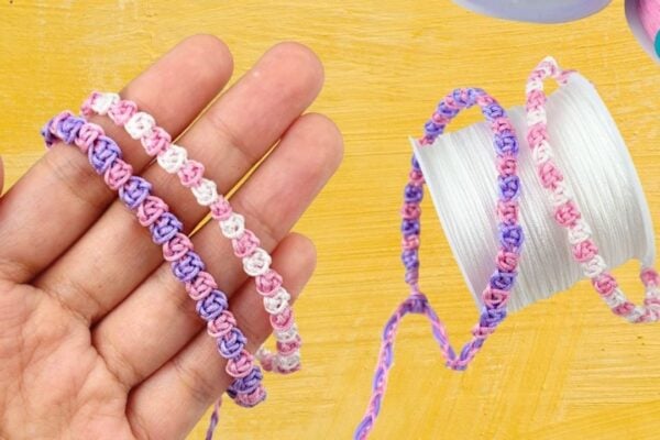 Easy Macramé Bracelet | Rose Bracelet — easy step-by-step DIY tutorial.
