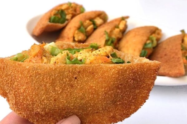 Make a Pocket Sandwich With 1 Slice of Bread, homemade and freshly served