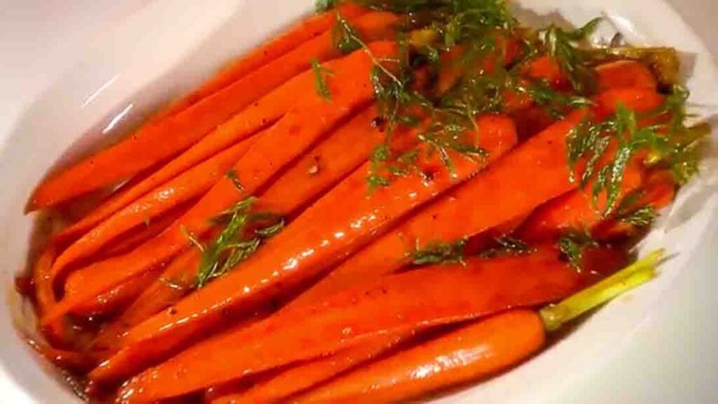 Martha Stewart's Brown Sugar Glazed Carrots, homemade and freshly served
