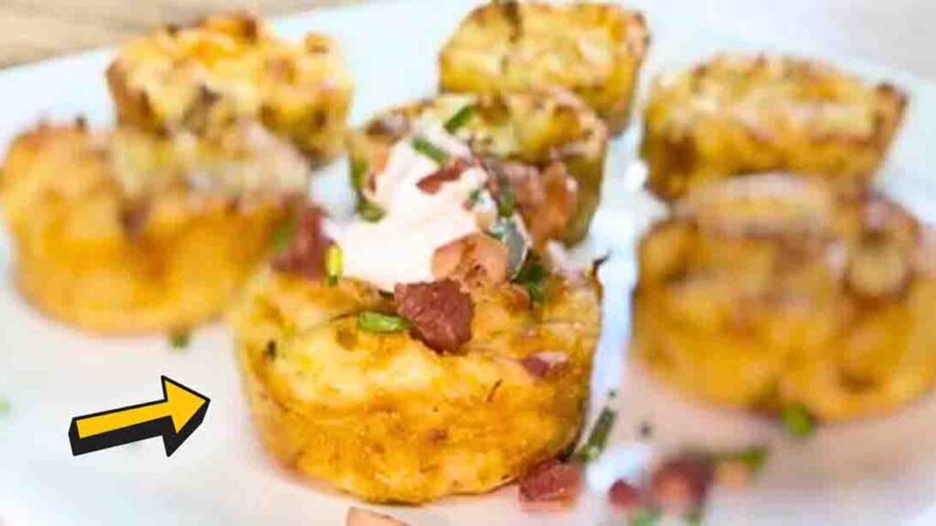Loaded Mashed Potato Puffs, homemade and freshly served