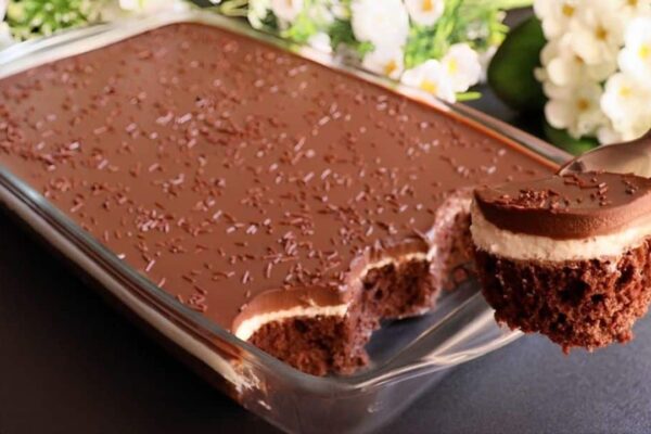 Melt-In-Your-Mouth Chocolate Dessert, homemade and freshly served