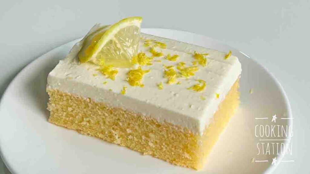 Melt-In-Your-Mouth Lemon Cake, homemade and freshly served