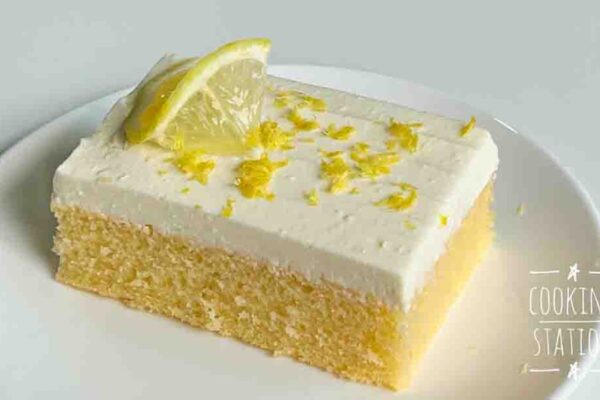 Melt-In-Your-Mouth Lemon Cake, homemade and freshly served