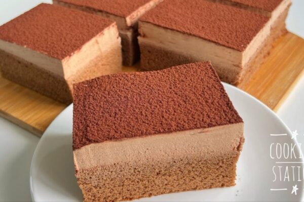 Melt-In-Your-Mouth Mocha Cake, homemade and freshly served