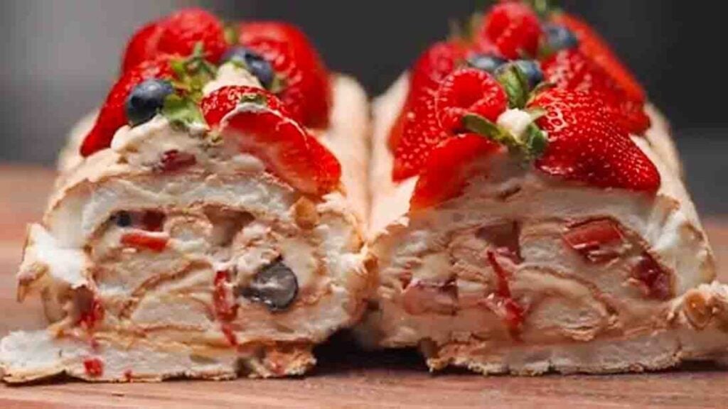 Best Meringue Roll, homemade and freshly served