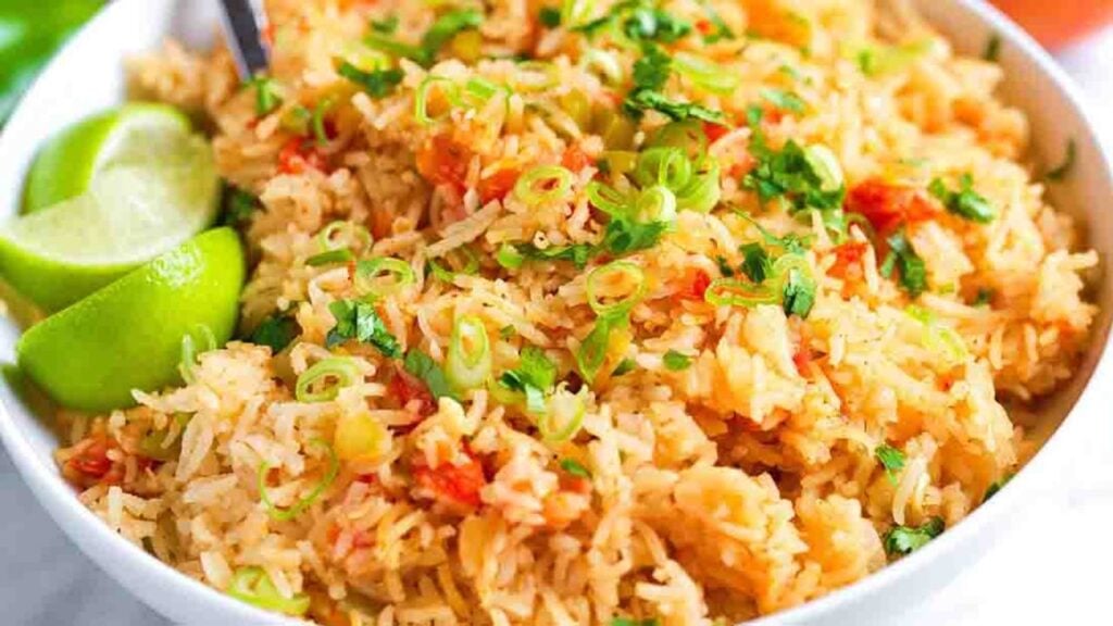 Easy Mexican Rice, homemade and freshly served