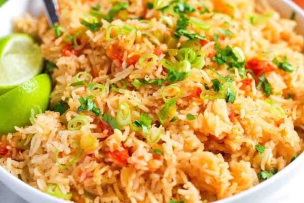 Easy Mexican Rice, homemade and freshly served