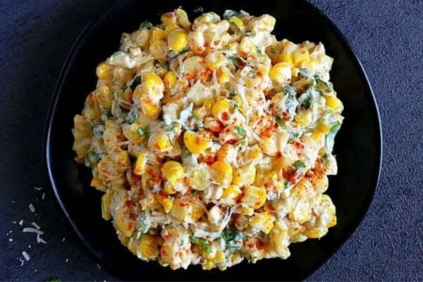 Mexican Street Corn Salad, homemade and freshly served
