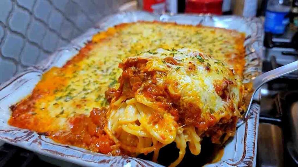 Millionaire Spaghetti, homemade and freshly served