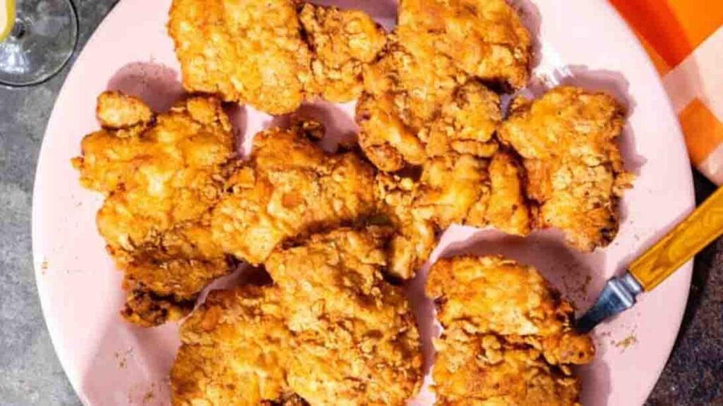 Crispy Mimosa Fried Chicken, homemade and freshly served