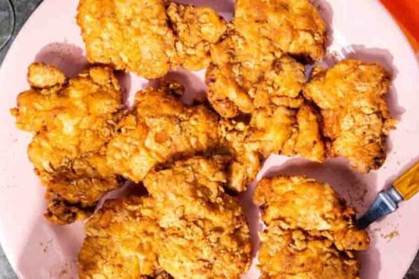 Crispy Mimosa Fried Chicken, homemade and freshly served