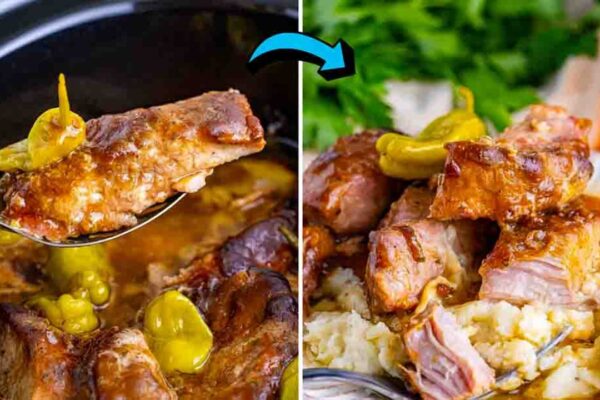 Crockpot Mississippi Country Style Ribs, homemade and freshly served