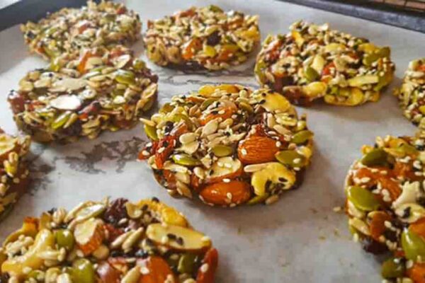 Mixed Nuts Breakfast Cookies, homemade and freshly served