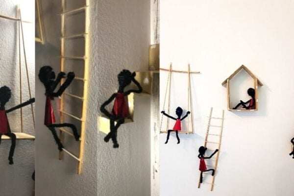 Finished Modern Wall Art DIY Decor, a completed DIY project