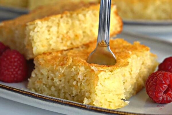 Moist and Delicious Coconut Cake, homemade and freshly served
