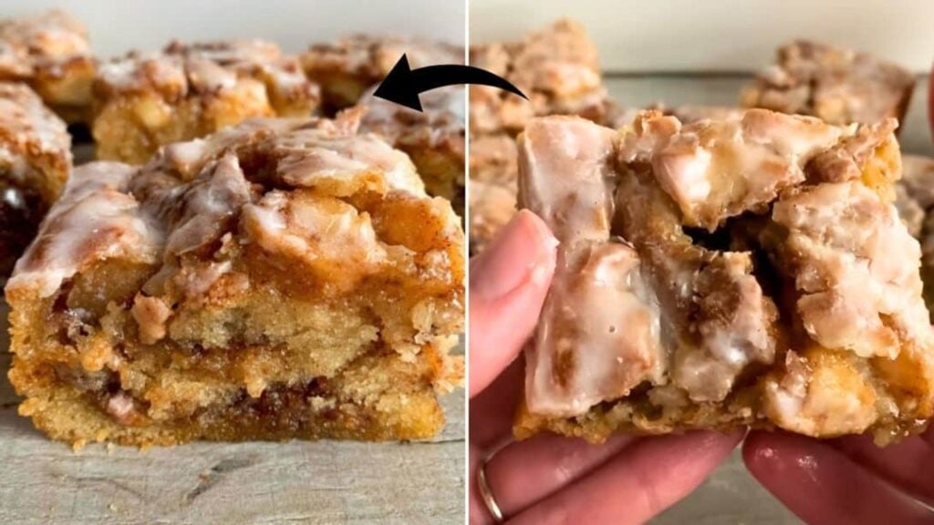 Moist Cinnamon Apple Cake, homemade and freshly served