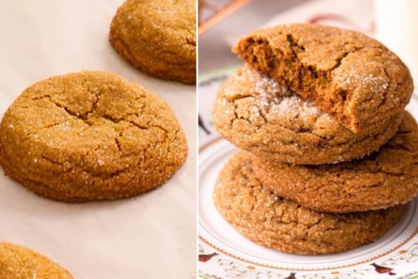 Molasses Cookies, homemade and freshly served