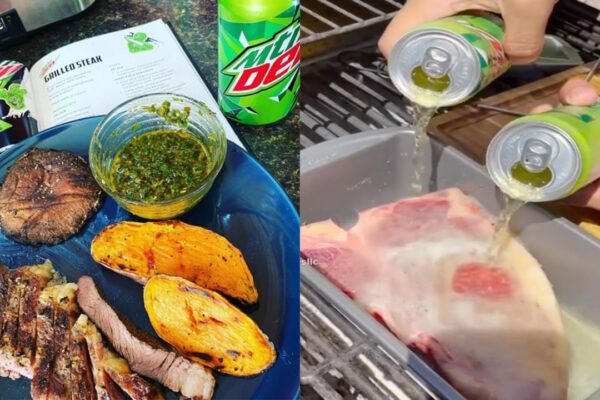 Mountain Dew Steak, homemade and freshly served