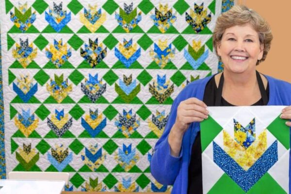 Finished Easy Mountain Lily Quilt With Jenny Doan, a completed DIY project